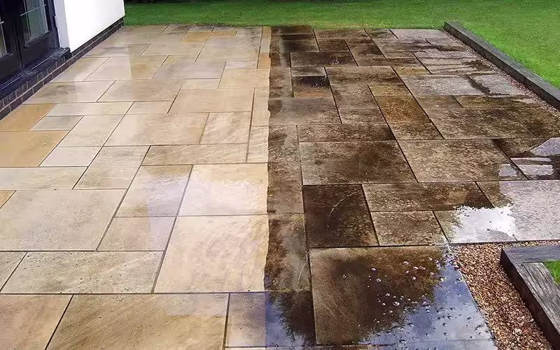 Clean resin-bound driveway after specialist cleaning and resealing by Just Jets Essex